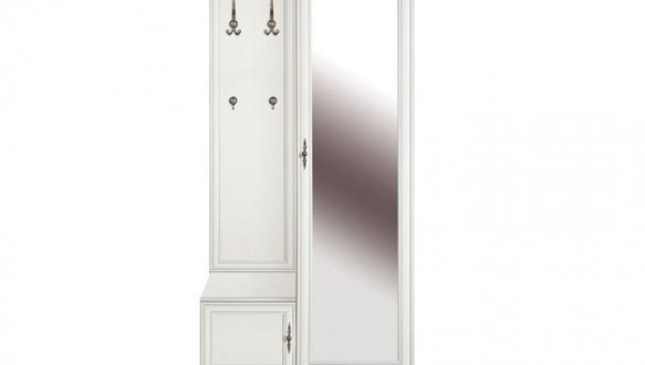 Шкаф с вешалкой ВМК Украина PPK/110P Кентуки 1 дверный белый альпийский 114 см