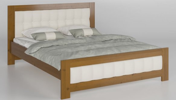 Ліжко двоспальне дерев'яне Явіто Енігма Масив Вільха / Ясен / Дуб 