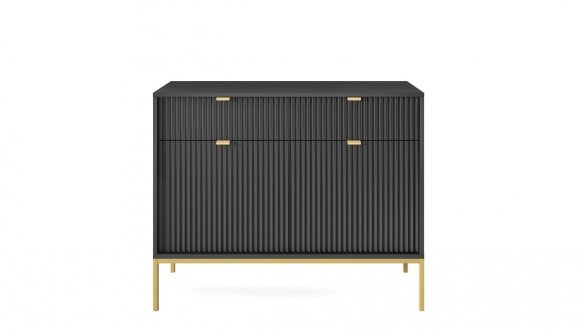 Комод Черный/Золотые ножки KSZ104 Nova