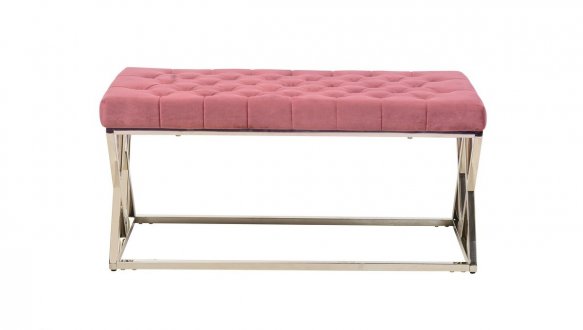 Банкетка BN-2 роза антик + серебро 0