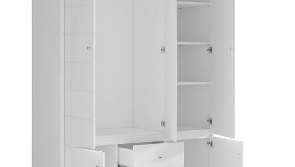 Шкаф SZF5D2S ВМК Украина Кристина 3 дверный белый 154 см 2