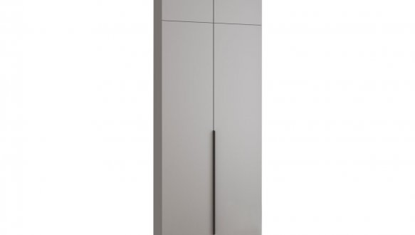 Шкаф Mebelstar Оскар двухдверный с антресолью Серая мышка 100 см 2