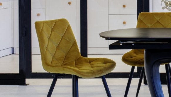 Стул M-45 горчичный + черный 9