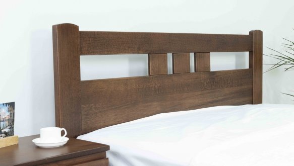 Ліжко дерев'яне низьке узніжжя Дрімка Геракл з підйомним механізмом та нішею для білизни Бук 5