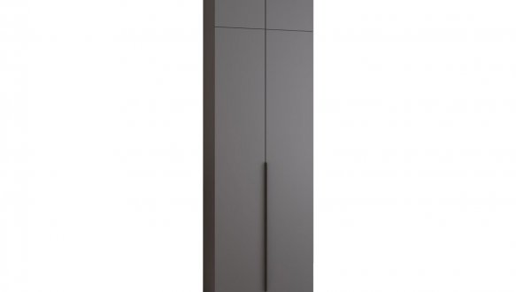 Шкаф Mebelstar Оскар двухдверный с антресолью Антрацит 80 см 0