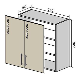 №86 Тумба верхняя 70 Люкс RODOS