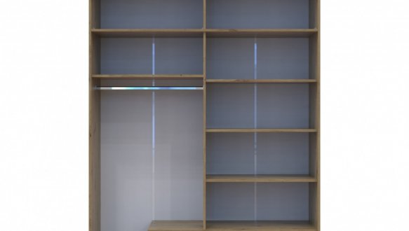 Шкаф для одежды Дорос Ронди графит с высокой антресолей и зеркалом 4 дверный 160 см 4