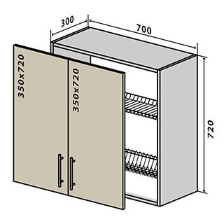 №87 Тумба верхняя сушка 70 Люкс RODOS