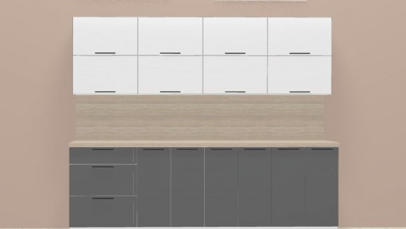 Кухонный комплект Высокий Кращеный Глянец 2,5 м 1