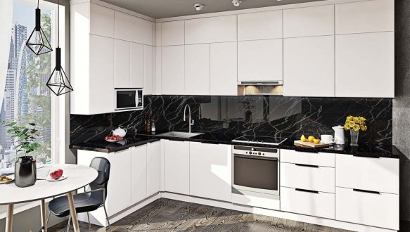 Модульна кухня Хай-тек матова галактика 10