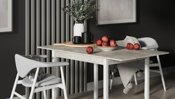 Стол-трансформер Lunch Ателье светлый/Белый