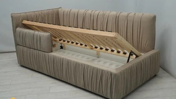 Мягкая детская кровать UMa Барни с подьемным механизмом и бортиком 4