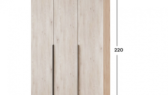 Шкаф Mebelstar Оскар трехдверный с ящиками Аляска серый 120 см 0