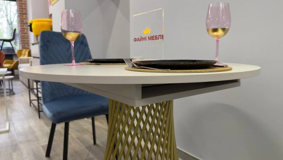 Стіл круглий розкладний MebliRoMax Rondo slide / Рондо Слайд D800 5