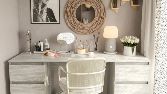 Стіл комп’ютерний бетон Т228