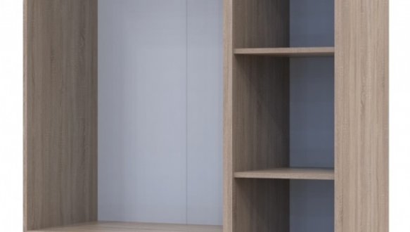 Шкаф Дорос Гелар дуб сонома с Этажеркой 2-х дверный 115,7 см 2