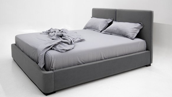 Мягкая кровать двуспальная Шик Галичина Сильвия с подъемным механизмом и нишей для белья