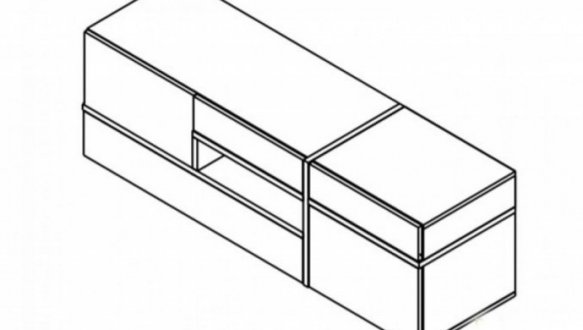 Тумба ТВ RTV2D3S Лайн 2