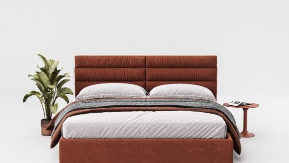 Кровать мягкая двуспальная Woodsoft Narni II / Нарни II с подъемным механизмом и нишей для белья 4