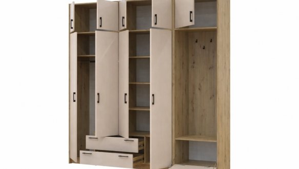 Модульная прихожая Doros Ронди Дуб Артизан / Кашемир 1