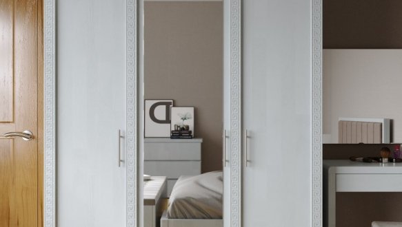 Шкаф трехдверный Arbordrev Регина 3 дверный белый 150 см 1