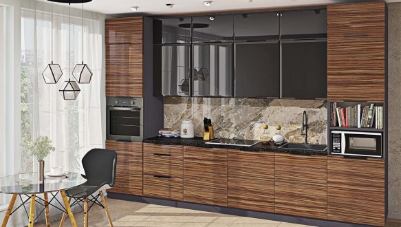 Кухня Хай-тек з текстурою комплект