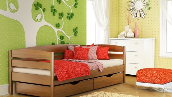 Ліжко дитяче Масив бука Естелла Нота Плюс 3