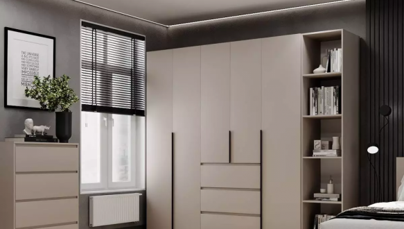 Шкаф распашной комбинированный четырёхдверный Art In Head №14 Light, ширина 240 см 7