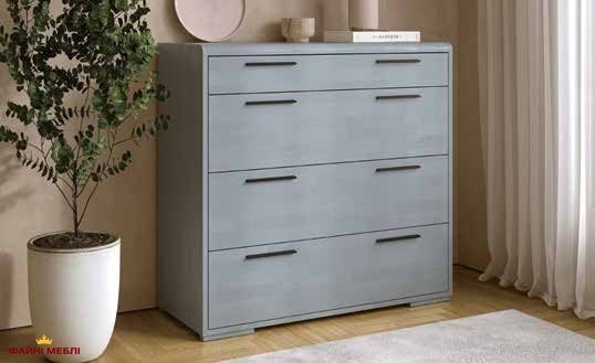 Комод дерев'янний DrevKO Нордон з 4 висувними шухлядами Емаль 0