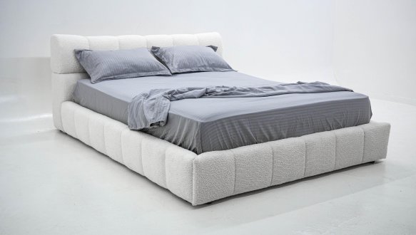 Кровать мягкая двуспальная Шик Галичина Айро с подъемным механизмом и нишей для белья