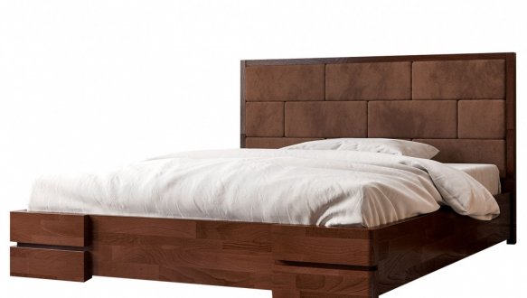 Ліжко дерев'яне з м'якою вставкою ArborDrev Тоскана з підйомним механізмом та нішею для білизни Сосна / Бук 0