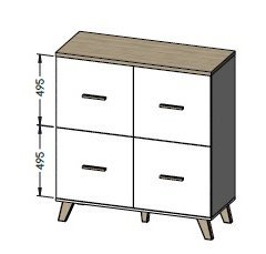 Комод 110 4D Lotta 2