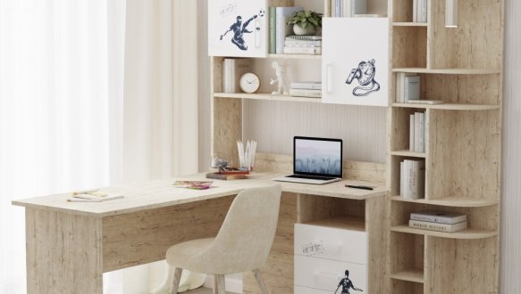 Стол угловой с надстройкой и эркером 2