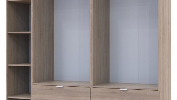 Шкаф Дорос Гелар дуб сонома с Этажеркой 4-х дверный 193,2 см 3