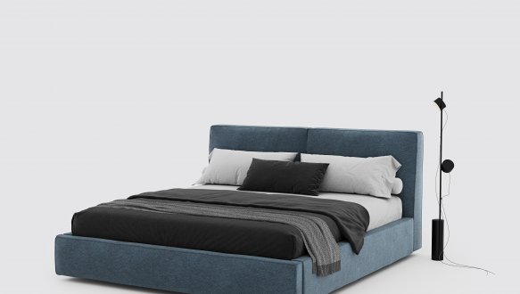 Ліжко двоспальне м'яке Woodsoft Toronto / Торонто з підйомним механізмом та нішею для білизни