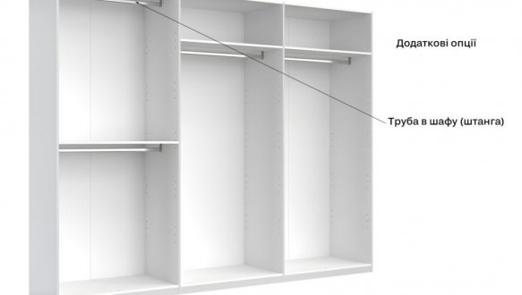 Шкаф 6Дв с зеркалом Миромарк Асти 6 дверный дуб крафт 275 см 3