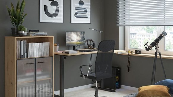 Стол письменный угловой BIU/160/90/B/P Space office 9