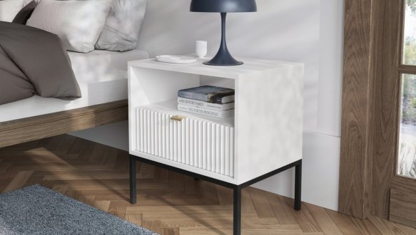 Модульна вітальня Білий/Чорні ніжки Nova 11