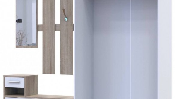 Передпокій Alice/Еліс та шафа Promo Дуб Сонома/Білий Дорос 0