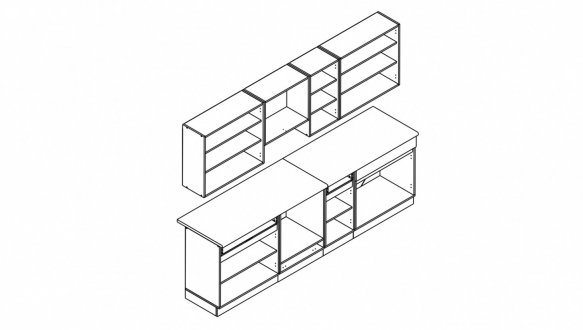 Кухня 2,6 м Юлія Кашемір / Дуб сонома 3