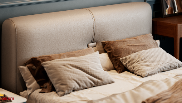 Кровать мягкая двуспальная Bremen / Бремен с подъемным механизмом и нишей для белья 4