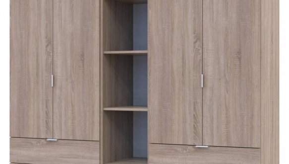 Шкаф Дорос Гелар дуб сонома с Этажеркой 4-х дверный 193,2 см 0