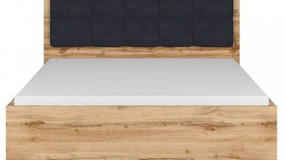 Кровать двуспальная с мягким изголовьем BRW Poland LOZ/140/B Tetrix / Тетрикс с подьемним механизмом и нишей для белья ДСП 9