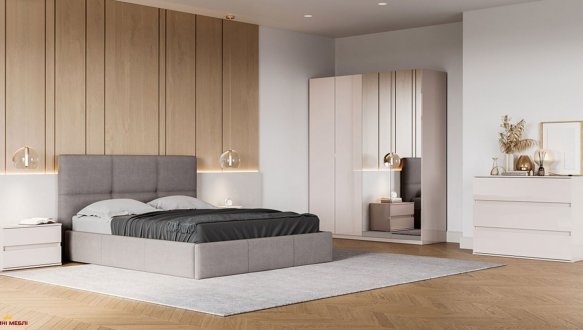 Модульная спальня Lilu/Лилу Миромарк Глянец Кашемир 0