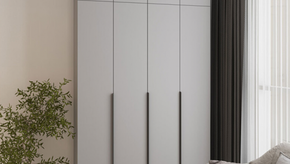 Шкаф Mebelstar Оскар четырехдверный с антресолью Серая мышка 160 см