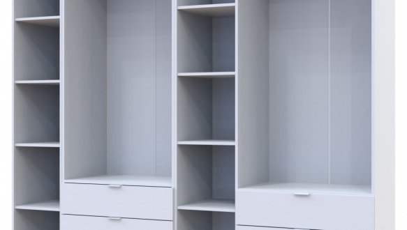 Шкаф Дорос Гелар белый с Этажеркой 5 дверной 231,9 см 4