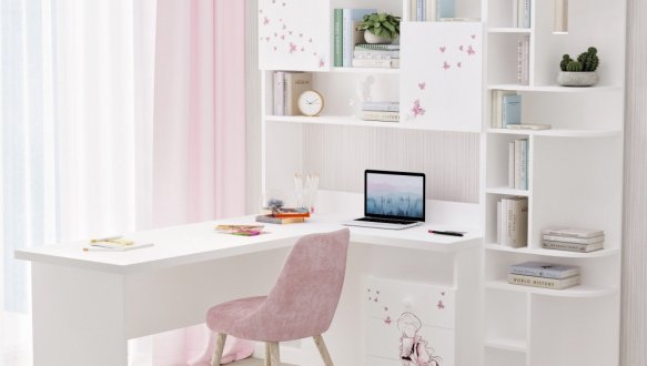 Стол угловой с надстройкой и эркером 4