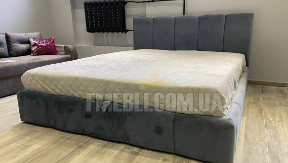 Кровать мягкая двуспальная Канада с подъемным механизмом и нишей для белья 1