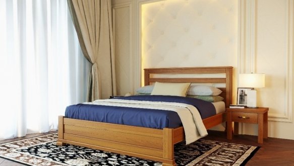 Кровать деревянная Лев Лорд массив Бук 6