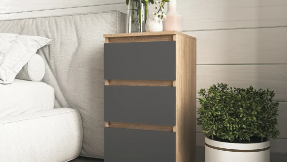 Тумба приліжкова сонома/антрацит Т216